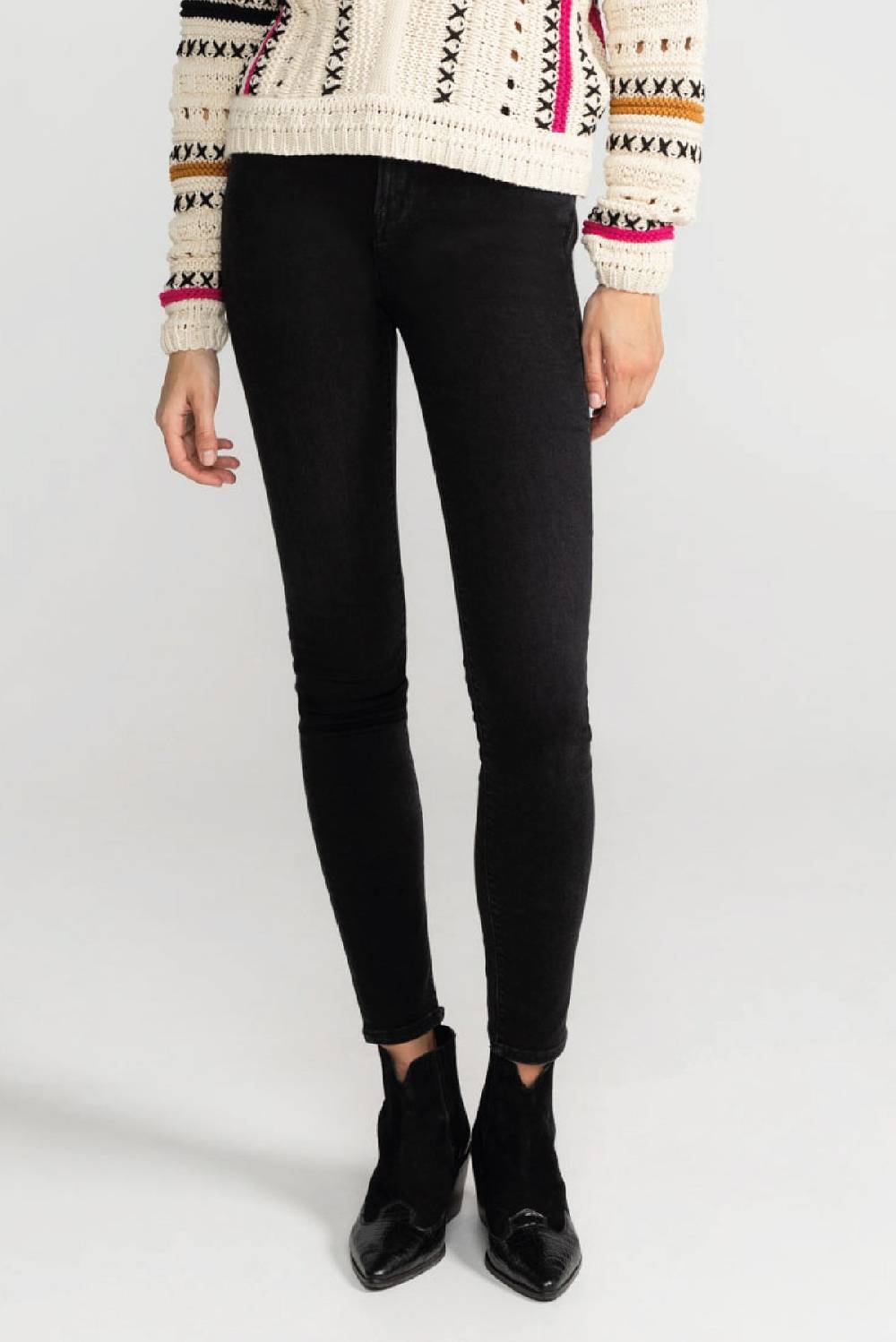 Lovjoi Skinny Jeans LEPIOTA Used Black Vatertagsangebot