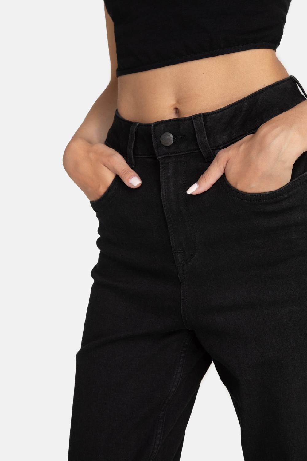 Lovjoi Mom Jeans CARPINE Used Black Super Sparpreis