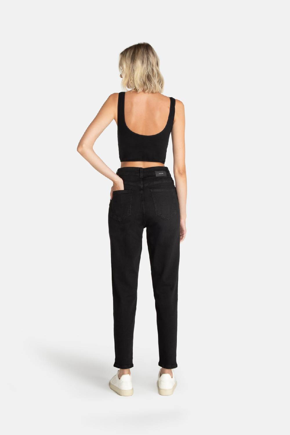 Lovjoi Mom Jeans CARPINE Used Black Super Sparpreis