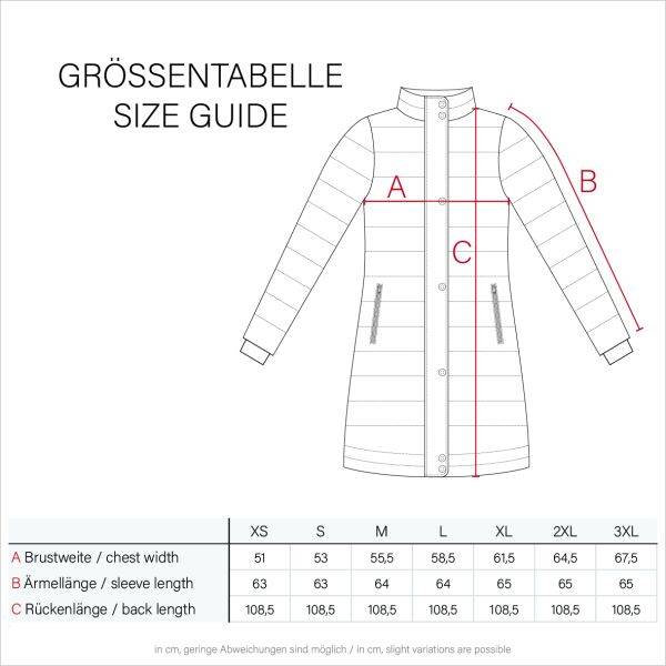 Marikoo Ayumii Damen lange Winter Steppjacke Black Friday Preise