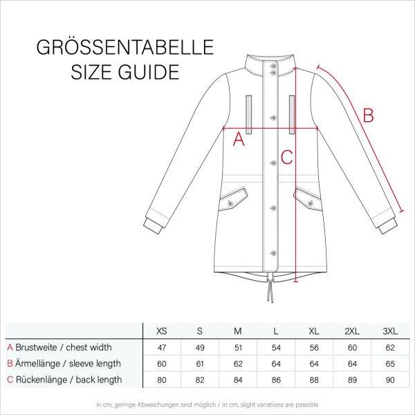 Marikoo Grinsekatze Damen lange Winterjacke mit Kapuze Outlet