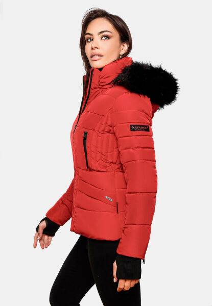 Marikoo Navahoo Adele Damen Winterjacke warm gefüttert Teddyfell Black Friday