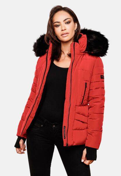 Marikoo Navahoo Adele Damen Winterjacke warm gefüttert Teddyfell Black Friday