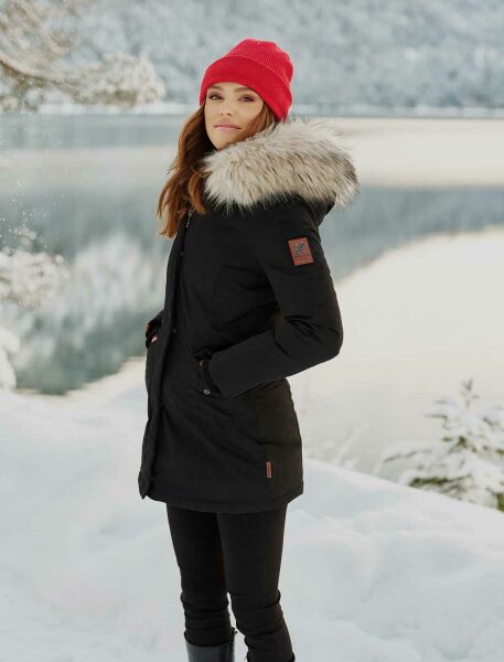 Marikoo Navahoo Cristal Damen Winterjacke Parka mit Kunstfell Lagerräumung