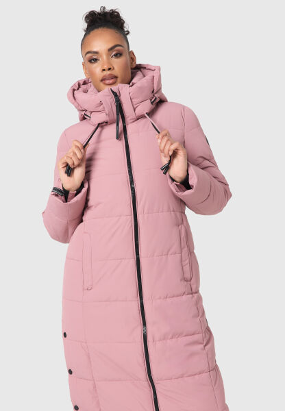 Marikoo Nadeshikoo Damen lange Winter Steppjacke Räumungsverkauf