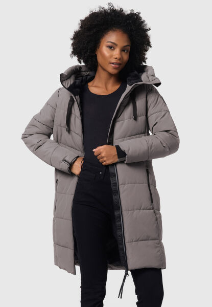 Marikoo Natsukoo Damen Winter Steppjacke lang Kauf eins, bekomm eins gratis