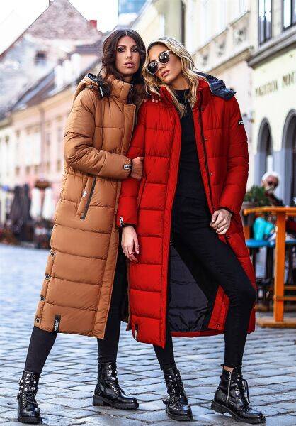 Marikoo Navahoo Isalie Damen lange Winterjacke gesteppt Tiefpreis