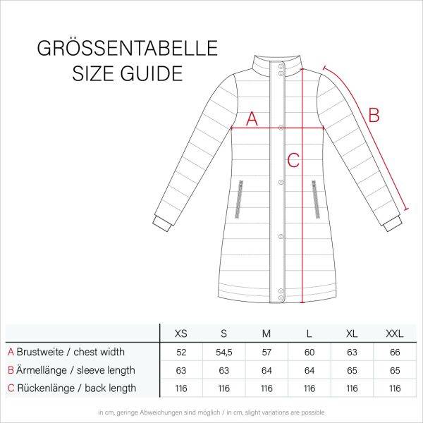 Marikoo Navahoo Isalie Damen lange Winterjacke gesteppt Tiefpreis