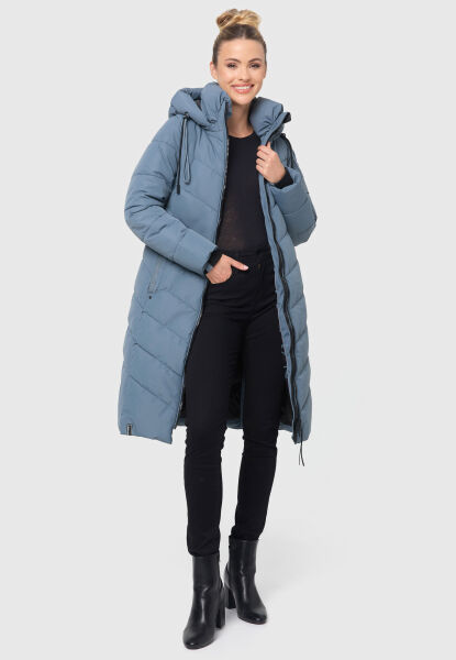 Marikoo Navahoo Sahnekatzi Damen lange Winter Steppjacke Super Sparpreis
