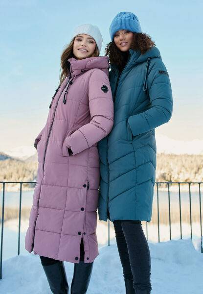 Marikoo Navahoo Sahnekatzi Damen lange Winter Steppjacke Super Sparpreis