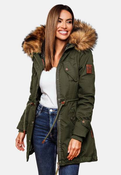 Marikoo La Viva Princess Damen Winterjacke mit Kapuze Speichern exportieren