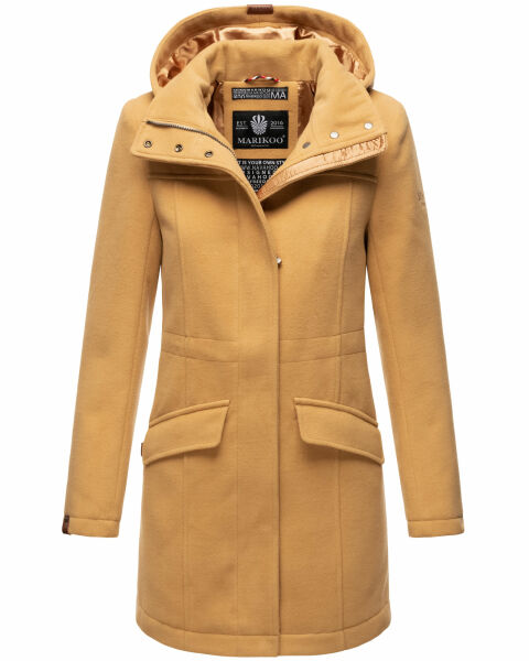 Marikoo Leilaniaa Damen Mantel Trenchcoat Wintermantel mit Kapuze Black Friday Preise