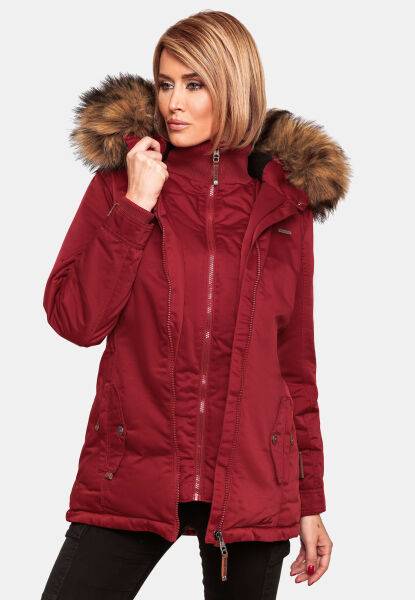 Marikoo Sanakoo Damen Winterjacke mit Teddyfell Limitierter Zeitrabatt