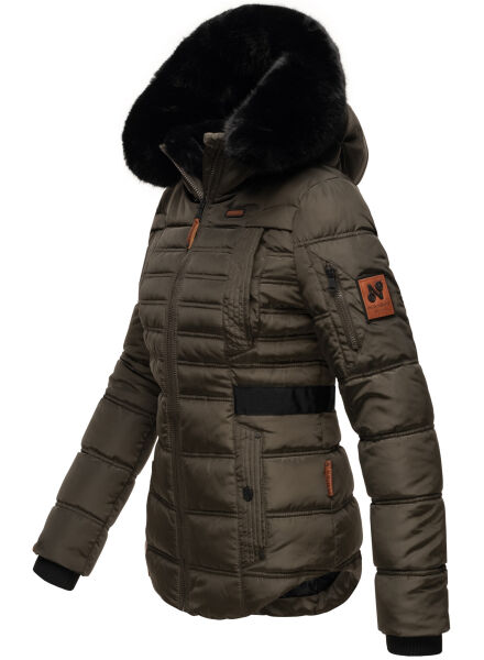 Marikoo Navahoo Melikaa Damen Winterjacke mit Kunstfellkragen & Kapuze Valentinstagsangebot