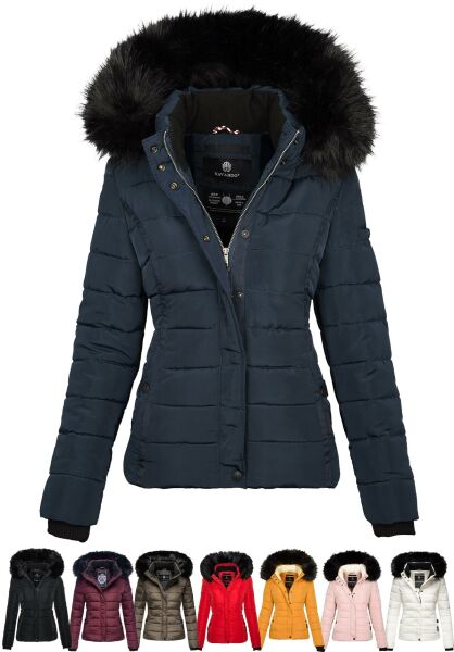 Marikoo Navahoo Miamor Damen Steppjacke mit Teddyfell Jubiläumsangebot