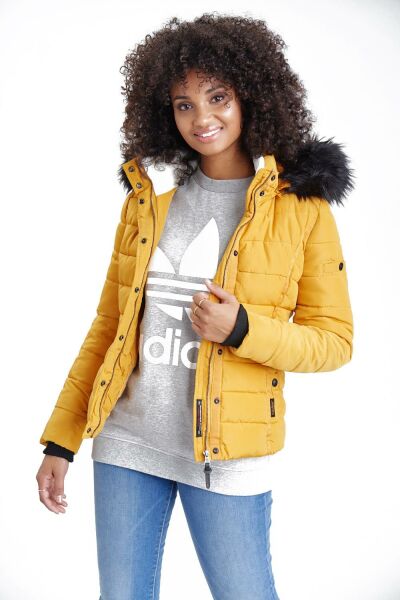 Marikoo Navahoo Miamor Damen Steppjacke mit Teddyfell Jubiläumsangebot