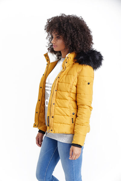 Marikoo Navahoo Miamor Damen Steppjacke mit Teddyfell Jubiläumsangebot