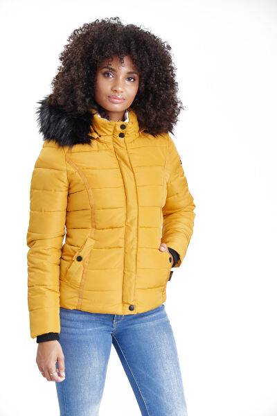 Marikoo Navahoo Miamor Damen Steppjacke mit Teddyfell Jubiläumsangebot