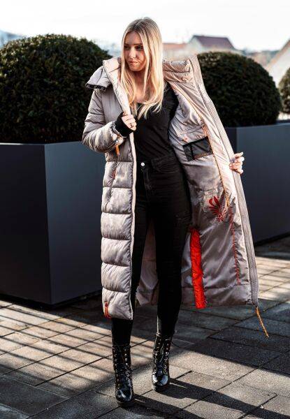 Marikoo Navahoo Kristallblume Damen Winter Steppjacke Kostenlose Rückgabe