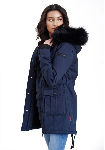 Marikoo Navahoo Luluna Damen Winterjacke mit Kunstfell Nur für heute