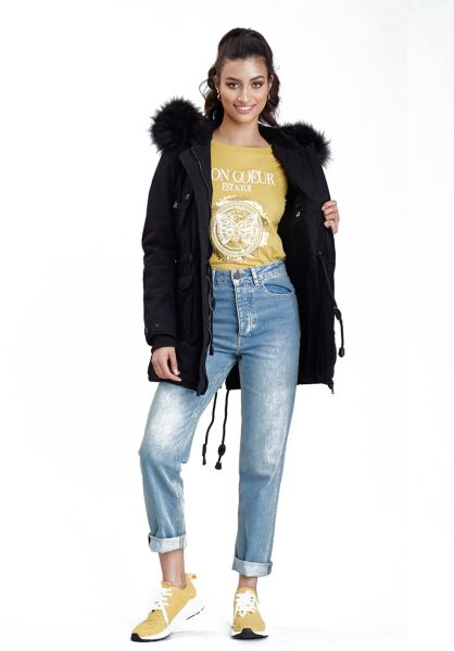 Marikoo Navahoo Luluna Damen Winterjacke mit Kunstfell Nur für heute