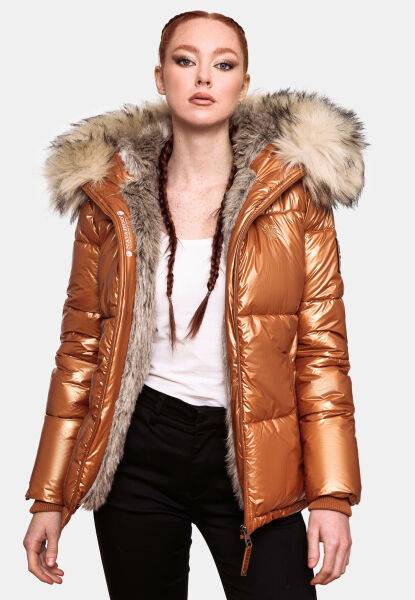 Marikoo Navahoo Tikunaa Damen Winterjacke mit Kapuze und Kunstfellkragen Vierteljährliche Förderung