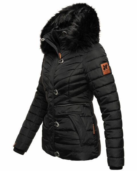 Marikoo Navahoo Wisteriaa Damen Winter Steppjacke mit Kapuze und Fellkragen Riesige Rabatte