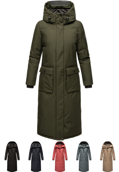 Marikoo Navahoo Wolkenfrost lange Damen Winterjacke 50% Rabatt mit kostenlosem Versand