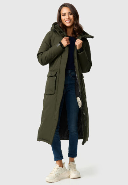 Marikoo Navahoo Wolkenfrost lange Damen Winterjacke 50% Rabatt mit kostenlosem Versand