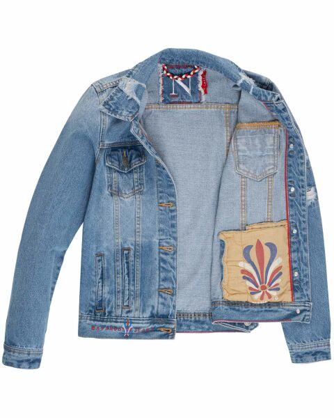 Marikoo Navahoo Pamuyaa Damen Jeans Jacke Große Rabatte