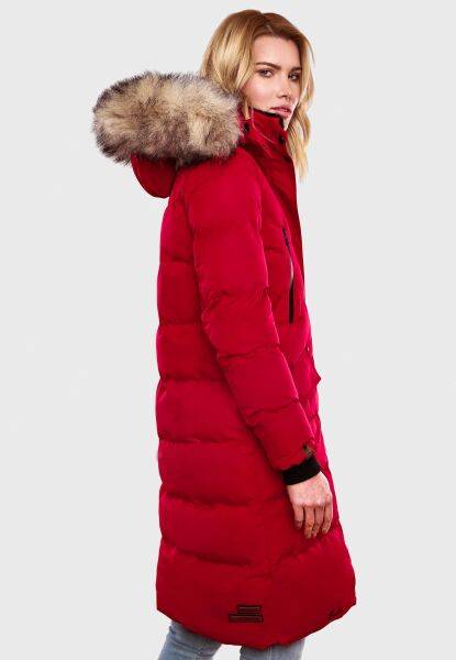 Marikoo Schneesternchen Damen lange Winter Steppjacke mit Kapuze Super Sparpreis