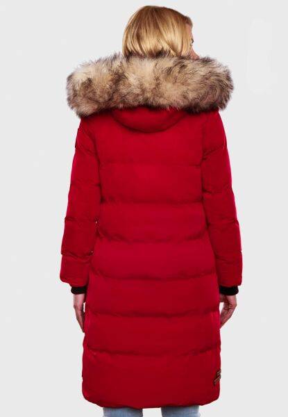 Marikoo Schneesternchen Damen lange Winter Steppjacke mit Kapuze Super Sparpreis
