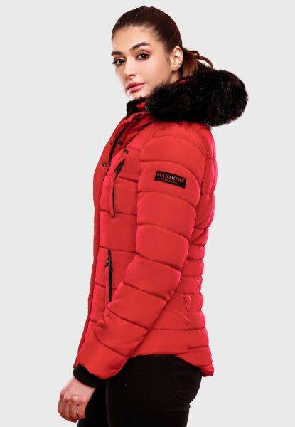 Marikoo Lotusblüte warme Damen Winterjacke gesteppt mit Kunstfell Kostenlose Rückgabe