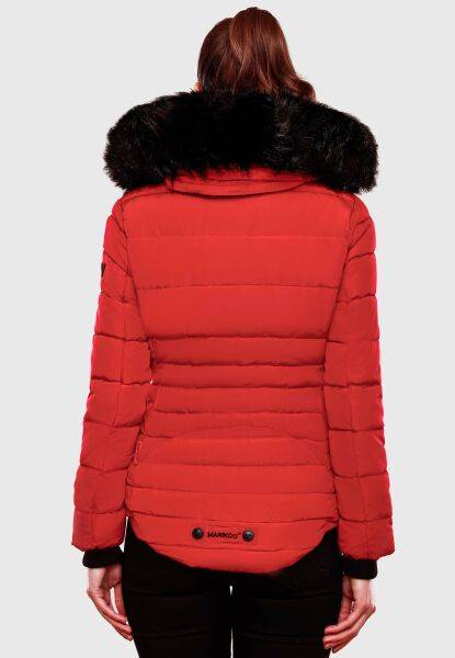 Marikoo Lotusblüte warme Damen Winterjacke gesteppt mit Kunstfell Kostenlose Rückgabe