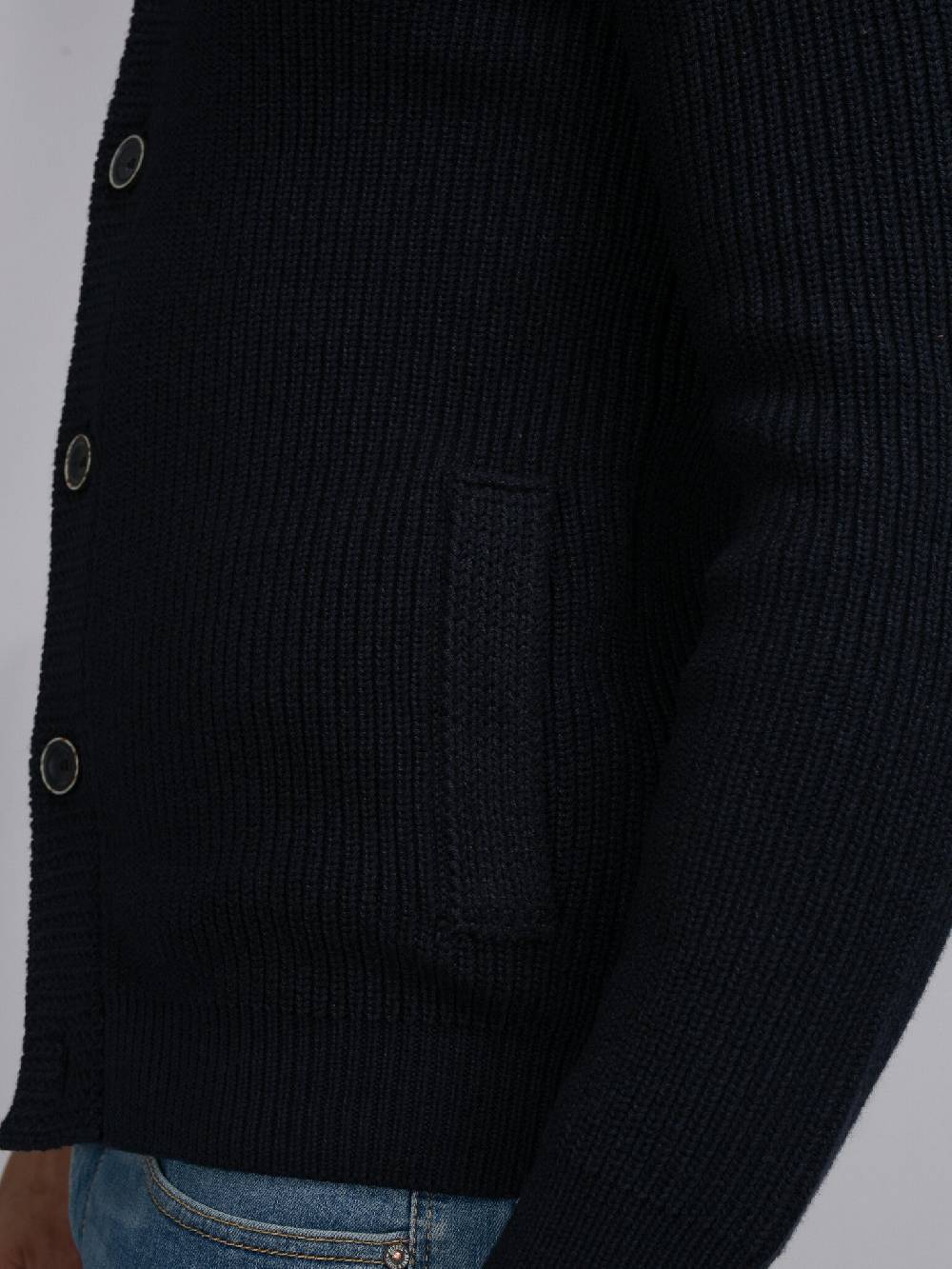 Petrol Industries M-3040-KWC282 Men Knitwear Collar Cardigan (5120 Sky Captain) Clearance-Verkauf