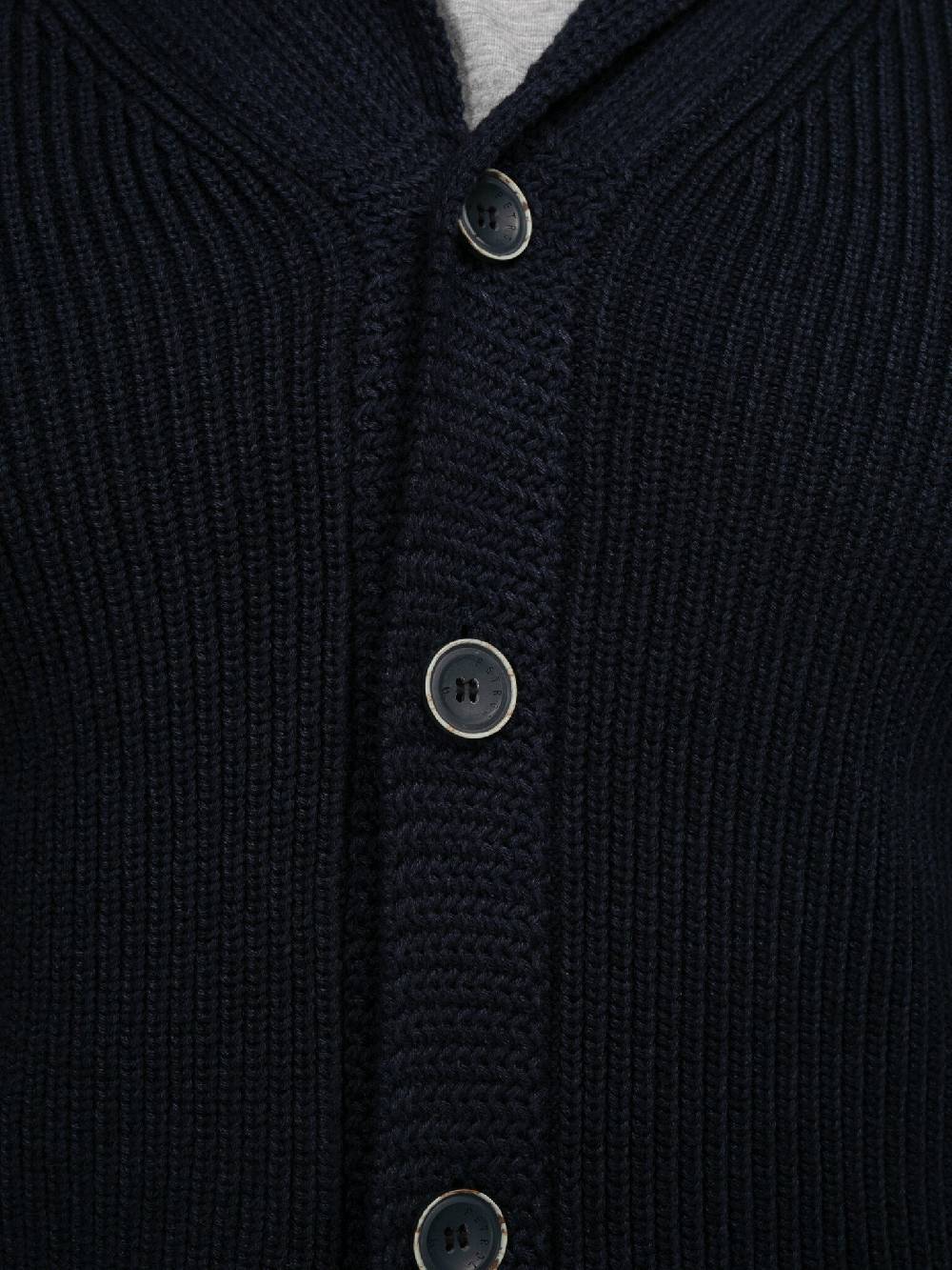 Petrol Industries M-3040-KWC282 Men Knitwear Collar Cardigan (5120 Sky Captain) Clearance-Verkauf