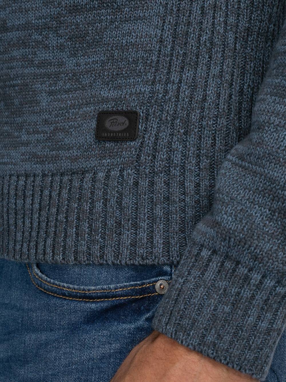 Petrol Industries M-3040-KWC206 Men Knitwear Collar (5183 Light Shadow) Fabrikladen