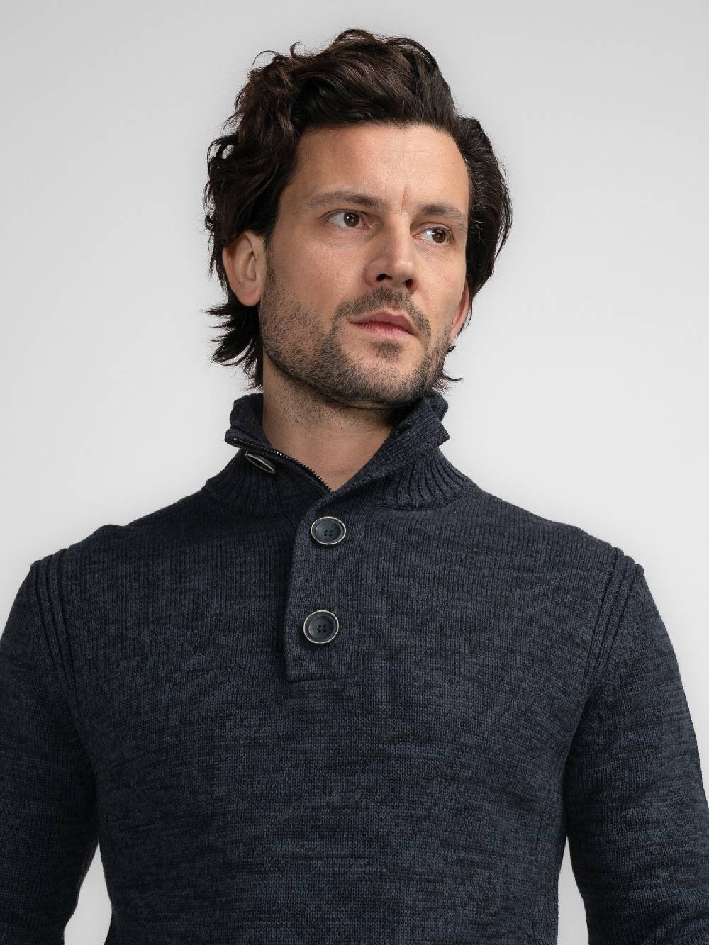 Petrol Industries M-3040-KWC206 Men Knitwear Collar (5120 Sky Captain) Im Verkauf