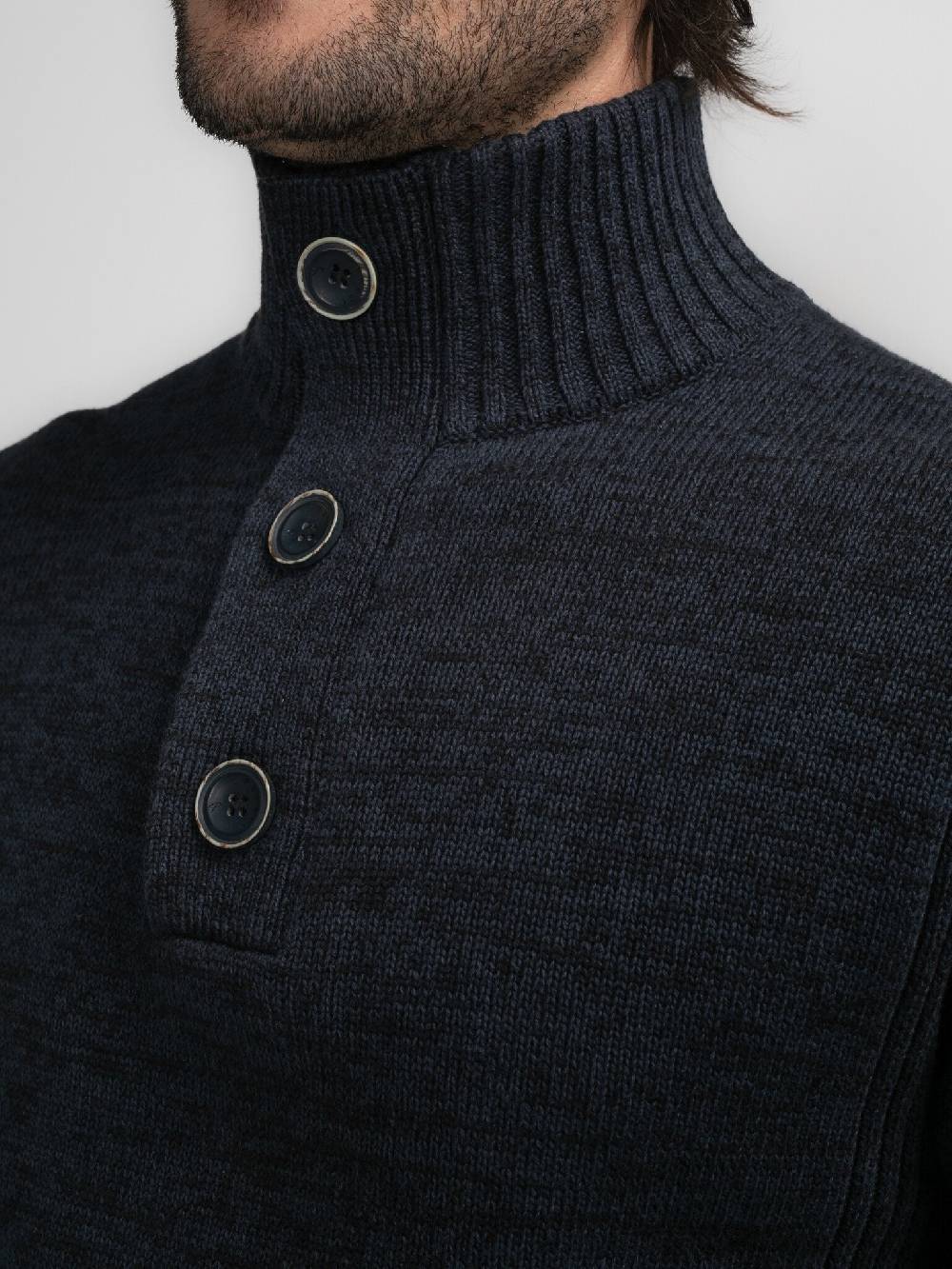 Petrol Industries M-3040-KWC206 Men Knitwear Collar (5120 Sky Captain) Im Verkauf