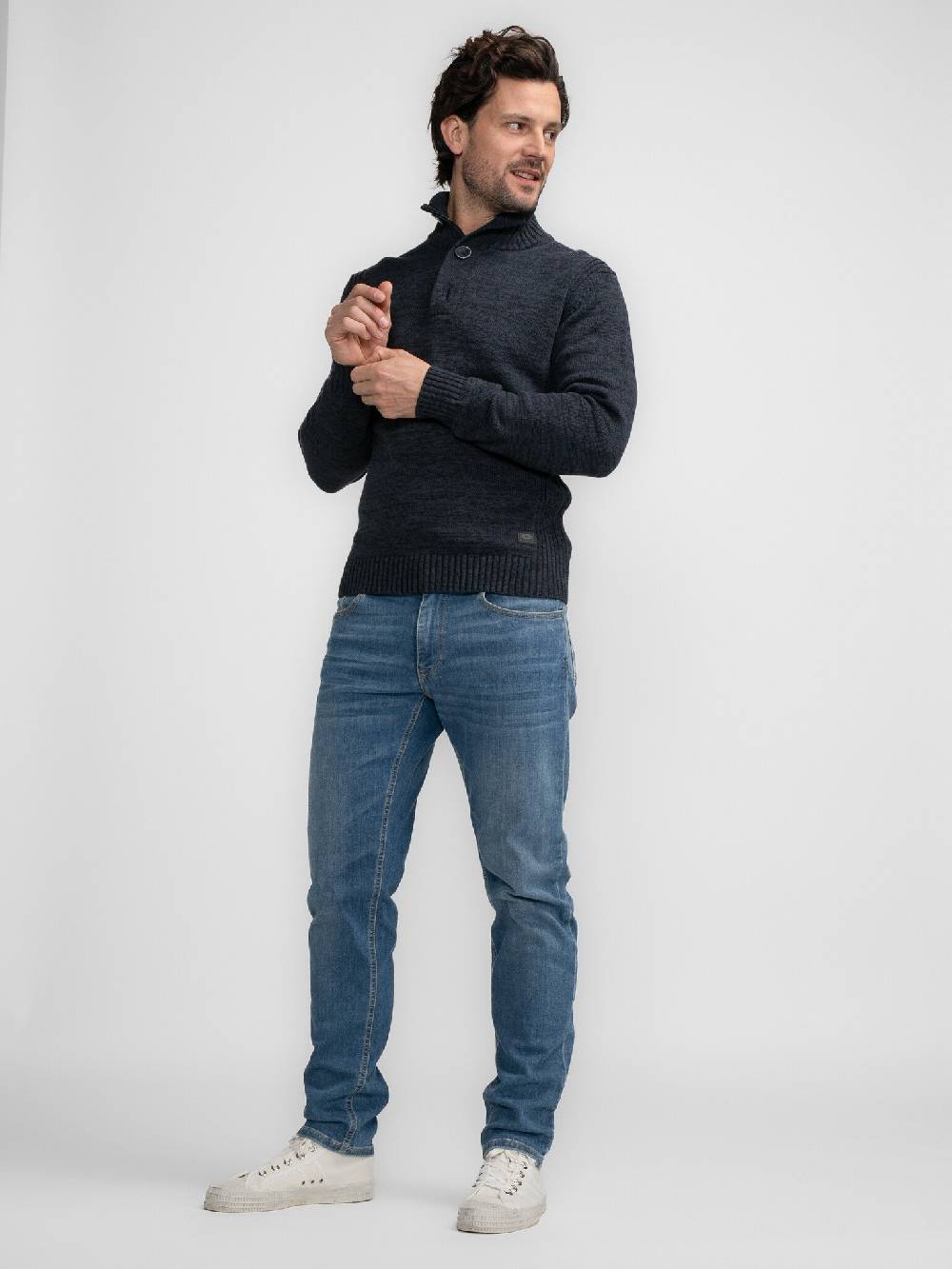 Petrol Industries M-3040-KWC206 Men Knitwear Collar (5120 Sky Captain) Im Verkauf