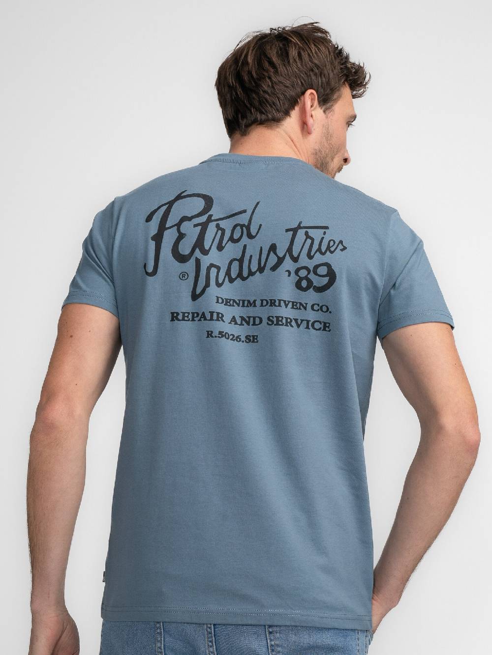 Petrol M-3040-TSR662 Men T-Shirt SS Classic Print (5183 Light Shadow) Verkauf