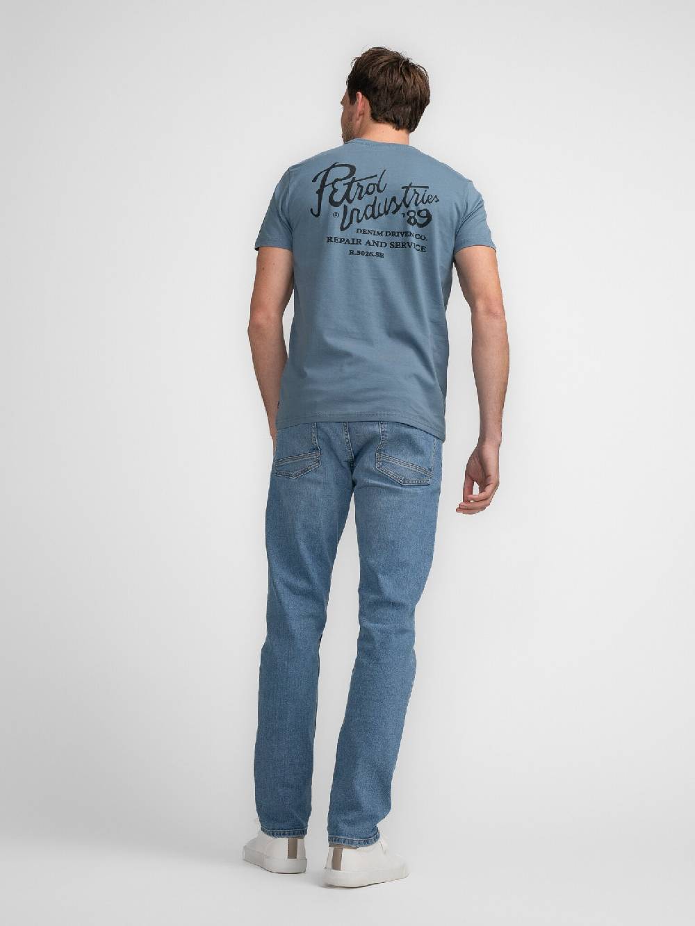 Petrol M-3040-TSR662 Men T-Shirt SS Classic Print (5183 Light Shadow) Verkauf