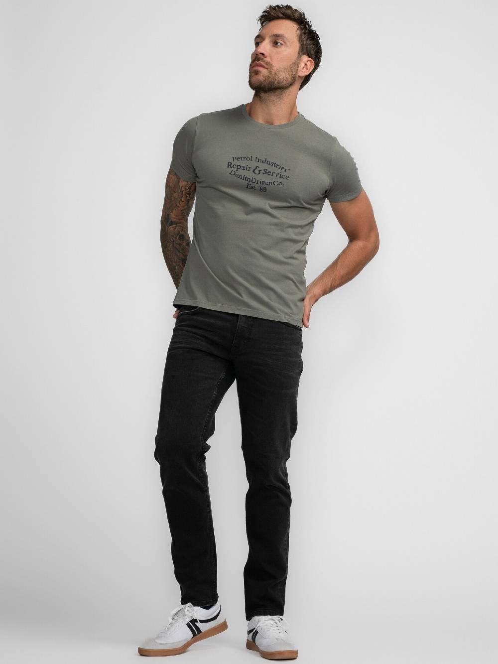 Petrol M-3040-TSR661Men T-Shirt SS Classic Print (6165 Dark Sage) Angebote