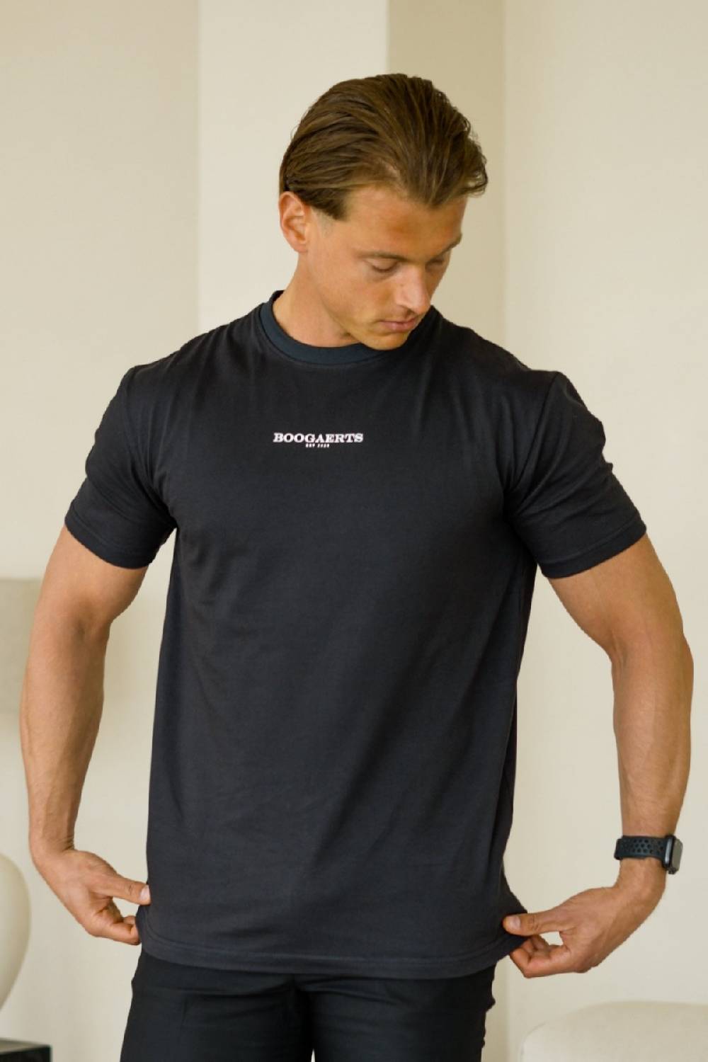 Boogaerts MAX PREMIUM T-SHIRT BLACK Schlussverkauf