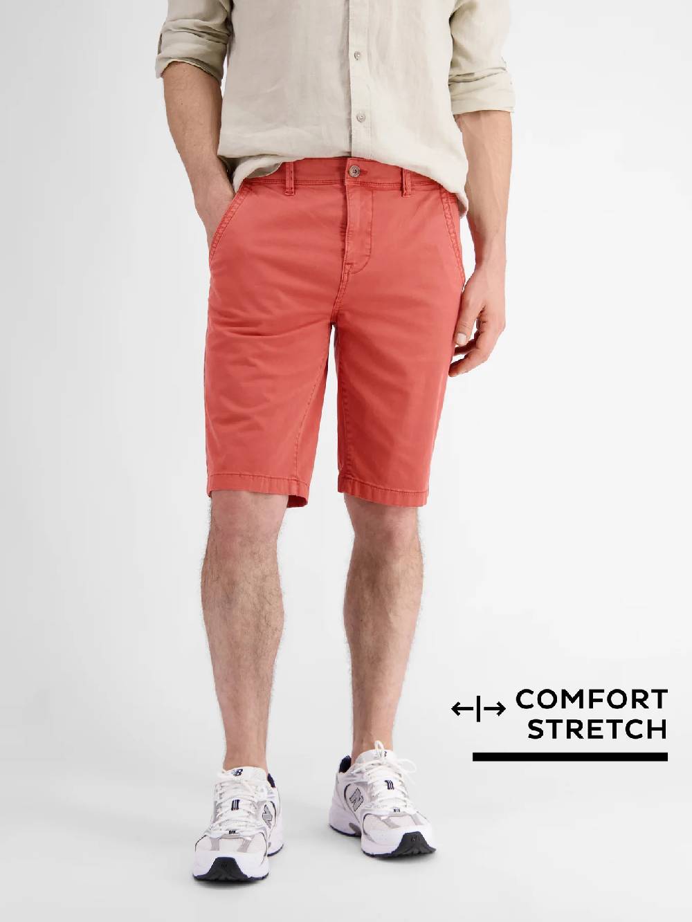 Lerros 2439213 STRETCHCHINO-BERMUDA (347 DEEP CORAL RED) Großer Ausverkauf