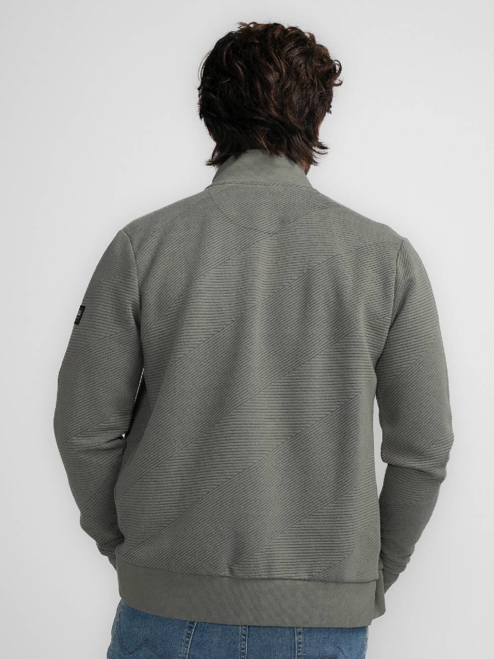 Petrol M-3040-SWC315 Men Sweater Collar Zip (6165 Dark Sage) Top Angebot