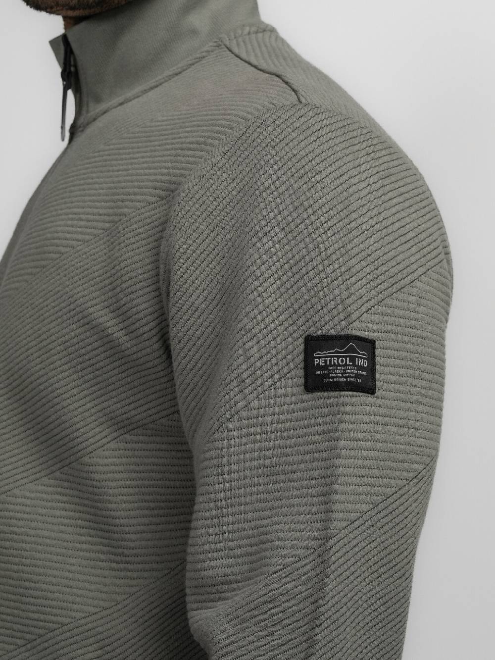 Petrol M-3040-SWC315 Men Sweater Collar Zip (6165 Dark Sage) Top Angebot