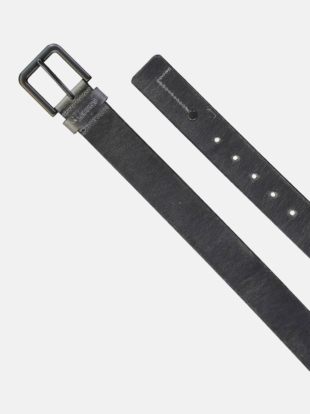 Lerros 5003018 LEREN RIEM MATTHEW MET ZWARTE GESP (250 MID GREY MELANGE) Bestseller
