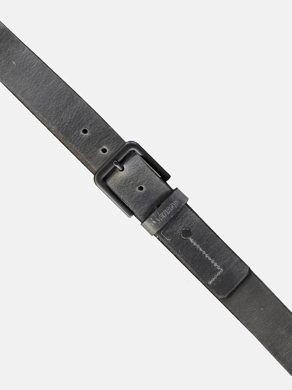 Lerros 5003018 LEREN RIEM MATTHEW MET ZWARTE GESP (250 MID GREY MELANGE) Bestseller