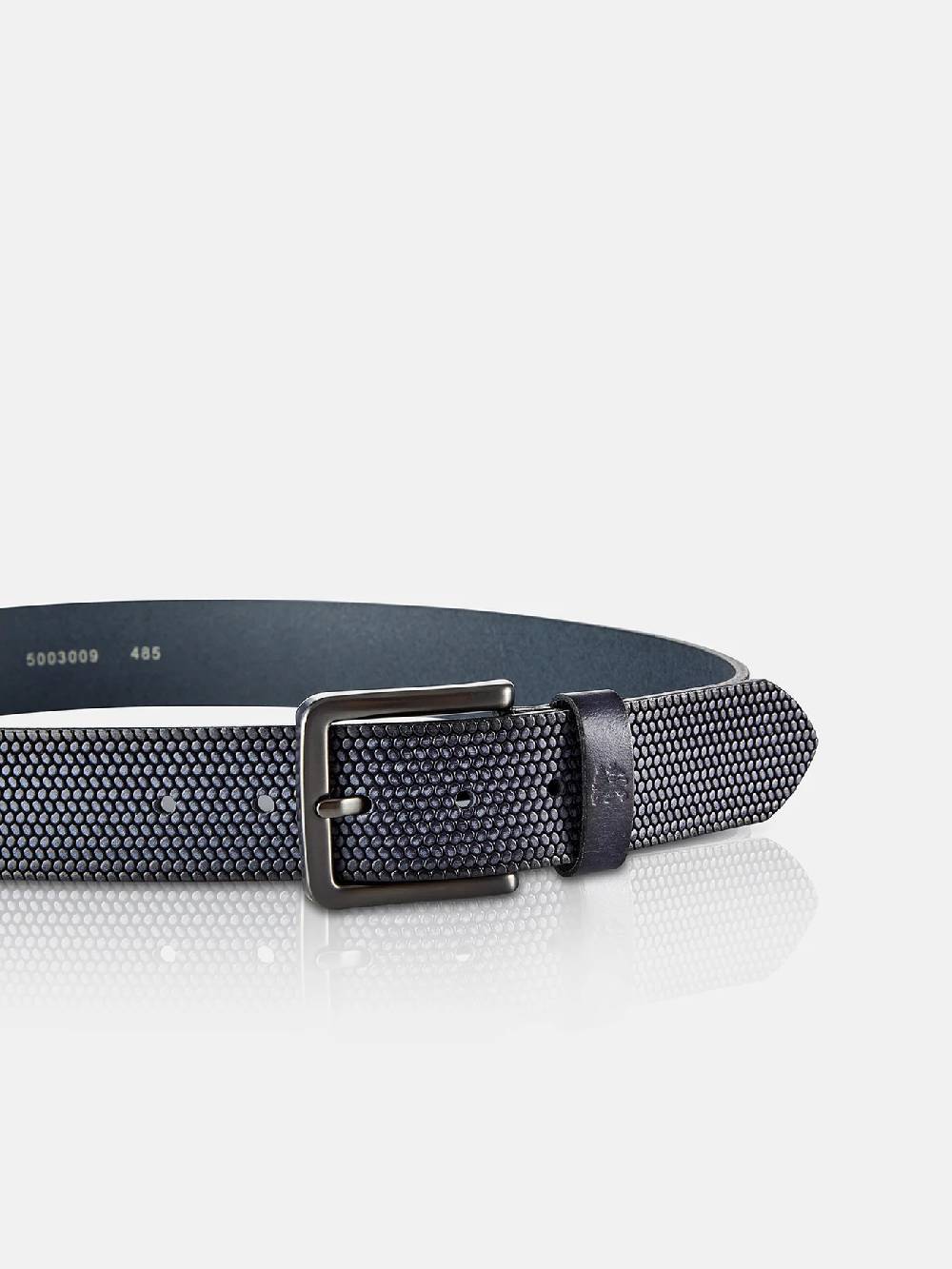 Lerros 5003009 RIEM *LEWIS* VAN BUFFELLEER MET RELIËF (485 CLASSIC NAVY) Kauf eins, bekomm eins gratis